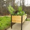 Elevated Planter Box And Space-Maker Pivoting Trellis Set, 2' X 8'