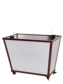 Tall Galvanized Self-Watering Trough Planter