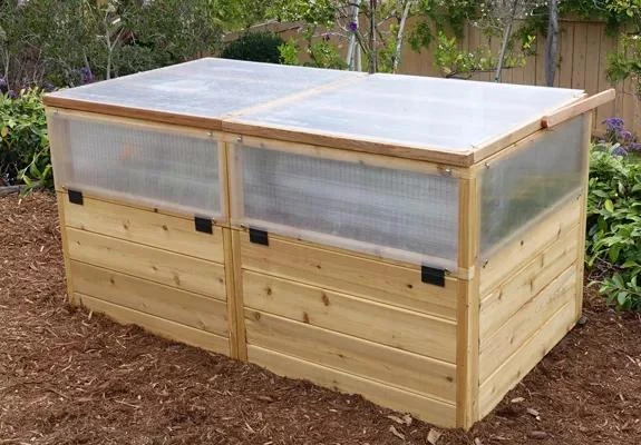 Garden In A Box Cedar Raised Bed With Greenhouse, 3' X 6' - Image 4