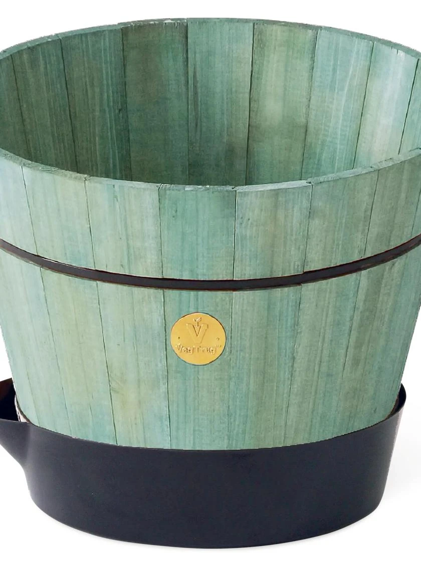 VegTrug® Build-a-Barrel Wooden Planter With Self-Watering Reservoir Tray, 18" - Image 7