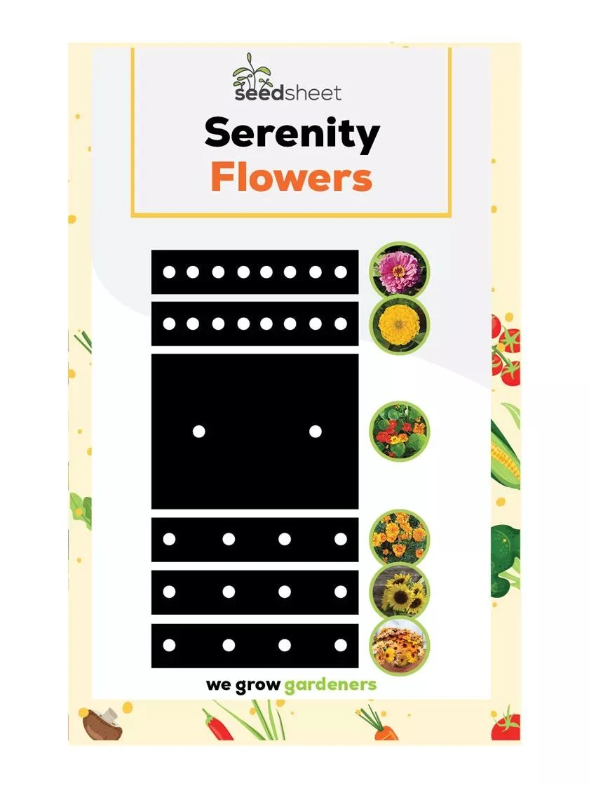 SeedSheets Organic Vegetable Garden, Serenity Flowers, 4' X 8' - Image 2