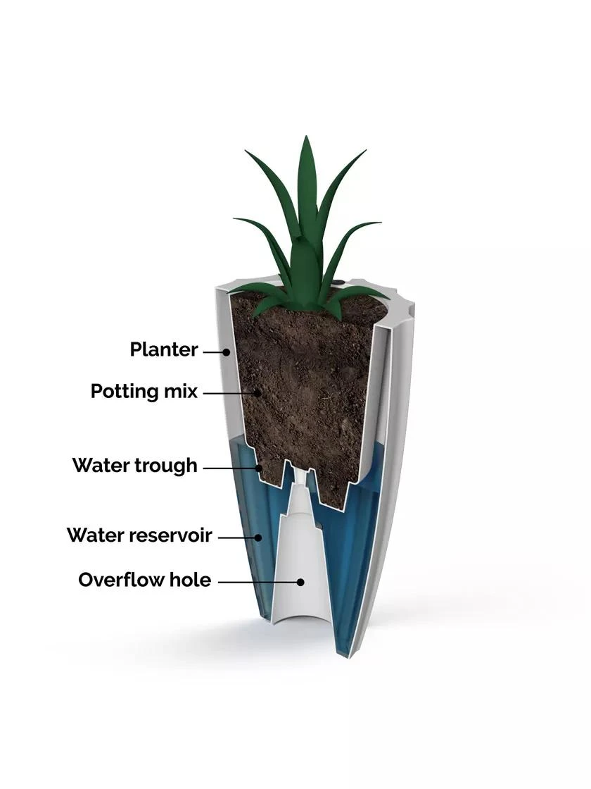 Sedona Tall Planter, 28" Height - Image 2